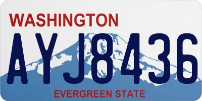 WA license plate AYJ8436