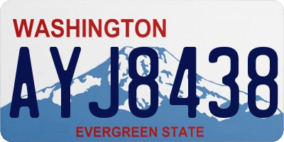 WA license plate AYJ8438