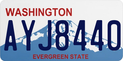 WA license plate AYJ8440