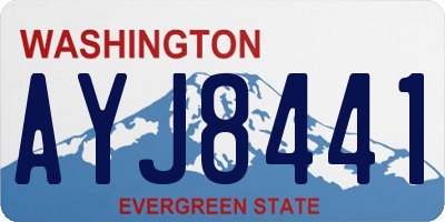 WA license plate AYJ8441
