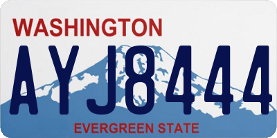 WA license plate AYJ8444
