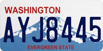 WA license plate AYJ8445
