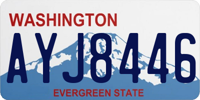 WA license plate AYJ8446
