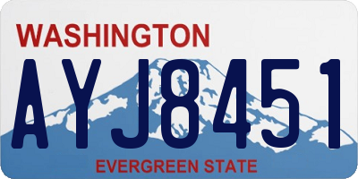WA license plate AYJ8451