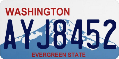 WA license plate AYJ8452