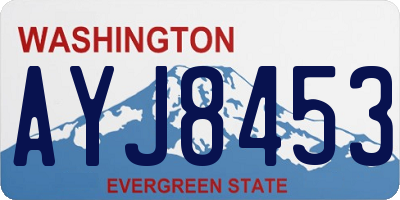 WA license plate AYJ8453