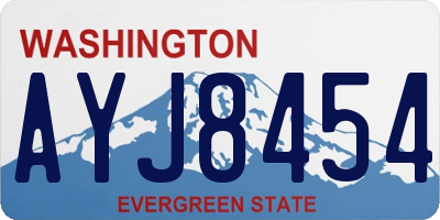 WA license plate AYJ8454