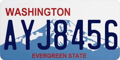 WA license plate AYJ8456