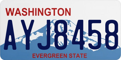 WA license plate AYJ8458