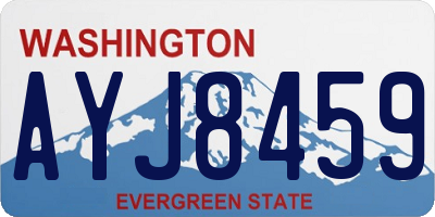 WA license plate AYJ8459