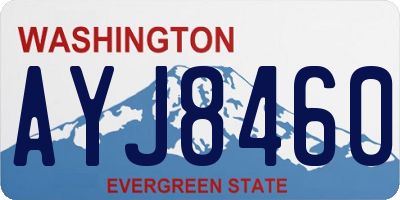 WA license plate AYJ8460