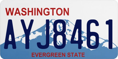 WA license plate AYJ8461