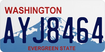 WA license plate AYJ8464