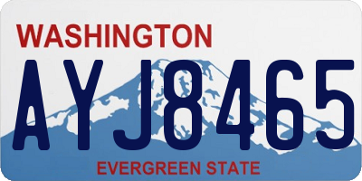 WA license plate AYJ8465