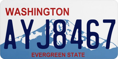 WA license plate AYJ8467