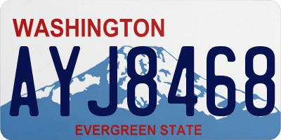 WA license plate AYJ8468