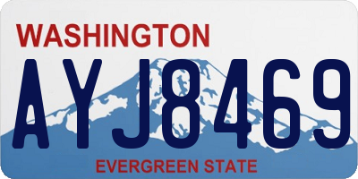 WA license plate AYJ8469