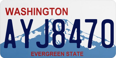 WA license plate AYJ8470