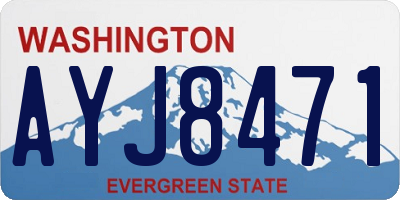 WA license plate AYJ8471