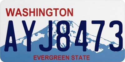 WA license plate AYJ8473