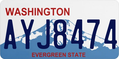 WA license plate AYJ8474