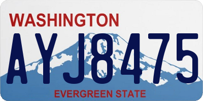 WA license plate AYJ8475