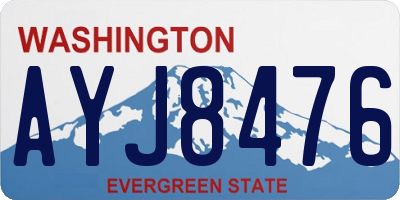 WA license plate AYJ8476
