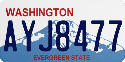 WA license plate AYJ8477