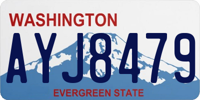WA license plate AYJ8479