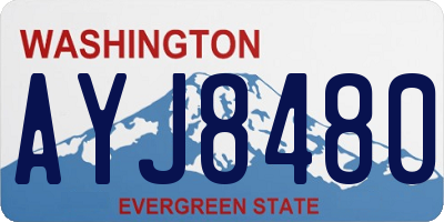WA license plate AYJ8480