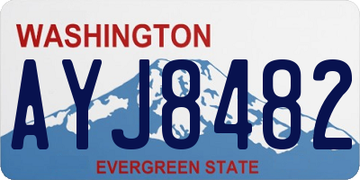 WA license plate AYJ8482
