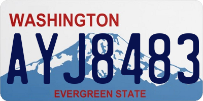 WA license plate AYJ8483