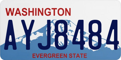 WA license plate AYJ8484