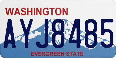 WA license plate AYJ8485