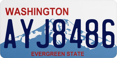 WA license plate AYJ8486