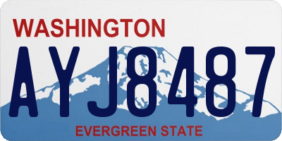 WA license plate AYJ8487