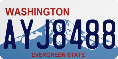 WA license plate AYJ8488