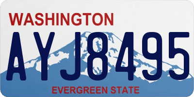 WA license plate AYJ8495