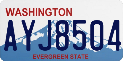 WA license plate AYJ8504