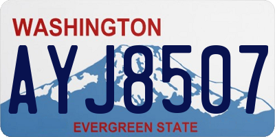 WA license plate AYJ8507