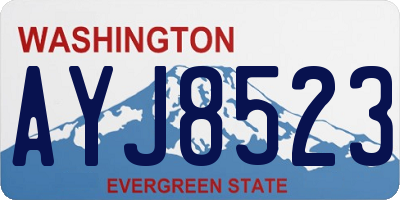 WA license plate AYJ8523