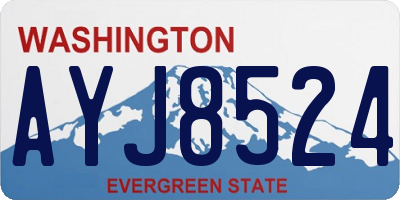WA license plate AYJ8524