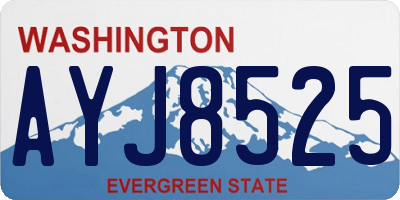 WA license plate AYJ8525