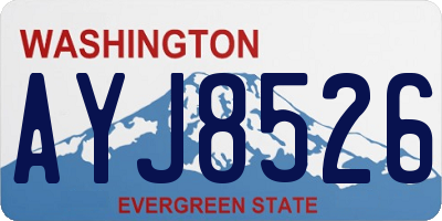 WA license plate AYJ8526