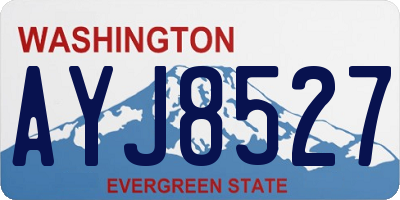 WA license plate AYJ8527