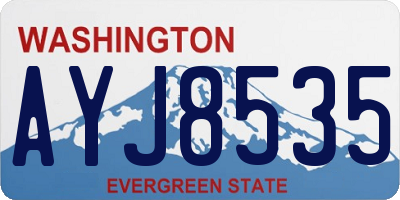WA license plate AYJ8535