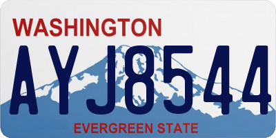 WA license plate AYJ8544