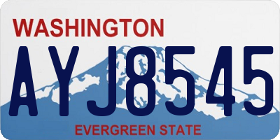 WA license plate AYJ8545