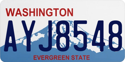 WA license plate AYJ8548
