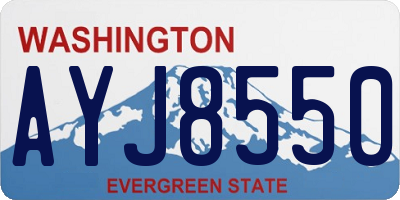 WA license plate AYJ8550